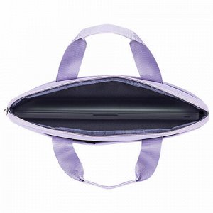 Сумка портфель HEIKKI ULTRA (ХЕЙКИ) с отделением для ноутбука 15,6", Lavender, лавандовая, 28х39х3 см, 272610