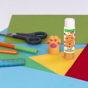 Клей-карандаш "Лапки" Cat Paw, 9 г, фигурный колпачок, BRAUBERG KIDS, 271981