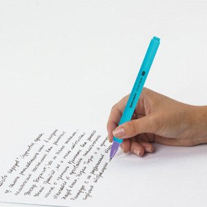 Ручка гелевая BRAUBERG "COLOR NEON", ЧЕРНАЯ, корпус ассорти, узел 0,5 мм, линия 0,35 мм, 144120