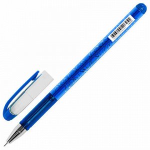 Ручка гелевая BRAUBERG "Profi-Gel PRO", СИНЯЯ, линия письма 0,4 мм, игольчатый наконечник 0,5 мм, печать на корпусе, 144125