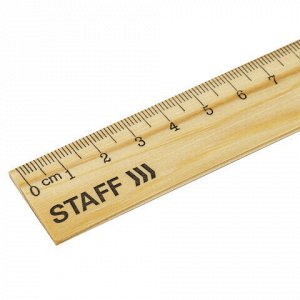 5 шт. линейка деревянная 15 см, STAFF, канадская сосна, 210797