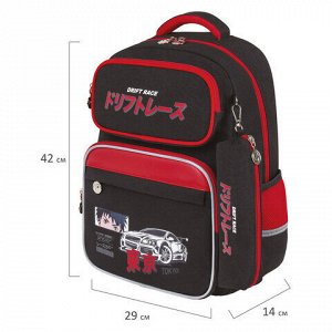 Рюкзак ЮНЛАНДИЯ COMPLETE, с пеналом в комплекте, эрго-спинка, "Anime boy", 42х29х14 см, 272053