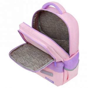 Рюкзак BRAUBERG STAR, 1 отделение, 5 карманов, "Capybara", розовый, 40x29x13 см, 272062
