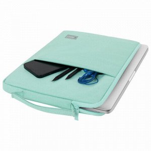 Чехол для ноутбука HEIKKI OPTION 13-14'' (ХЕЙКИ), с ручкой и карманом, мятный, 35,5х24х2,5 см, 272601