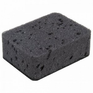 Губки для посуды 9,5х7х3,5 см, КОМПЛЕКТ 10 шт., BIG BLACK, КРУПНОПОРИСТЫЙ поролон с абразивным слоем, LAIMA, 608650
