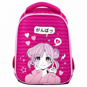 Ранец BRAUBERG KIDS START, 1 отделение, 2 кармана, "Anime style", 35х26х13 см, 272094