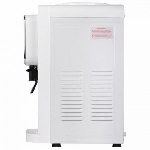 Кулер для воды SONNEN TSE-02W, настольный, НАГРЕВ/ОХЛАЖДЕНИЕ ЭЛЕКТРОННОЕ, 2 крана, белый, 456173