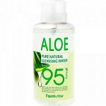 FarmStay Очищающая вода для лица Pure Natural Cleansing Water Aloe &quot;Алоэ&quot;, 500мл
