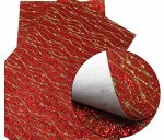 Искусственная кожа для рукоделия с глиттером, 20*33 см