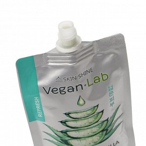 SKIN SHINE Vegan Lab Маска для лица УВЛАЖНЯЮЩАЯ И ОСВЕЖАЮЩАЯ. Алоэ вера, гиалуроновая кислота, мята, 100мл