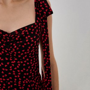 Платье женское с лентами MIST Flower, черный.