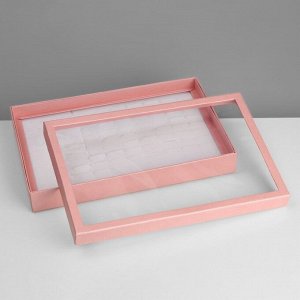 Подставка для украшений «Дорожная» 100 мест, 29x19x4 см, розовая