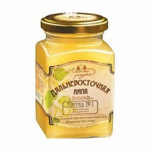 Мёд натуральный дальневосточная липа, стекл. б., лесные угодья, 320г