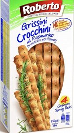 Палочки Хлебные Гриссини Кроккини с розмарином &quot;&quot;Roberto&quot;&quot; (0,250 кг/0,340 кг)