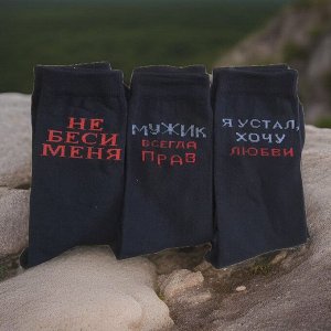 Юстатекс 1с22 Носки мужские с прикольной надписью
