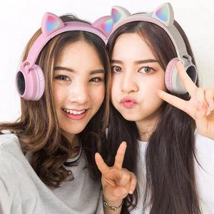 Наушники беспроводные HOCO W27 Cat ear Bluetooth, 300 мАч, TF, AUX