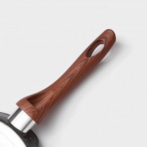 Сковорода блинная Magistro Granit, d=24 см, ручка soft-touch, антипригарное покрытие, индукция, кованый алюминий, чёрная