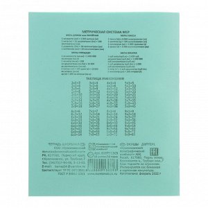 Тетрадь 18 листов в клетку «Зелёная обложка», плотность 58-63 г/м², серые листы