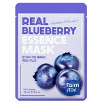 Тканевая маска для лица с экстрактом голубики FarmStay Real Blueberry Essence Mask, 1шт х 23мл
