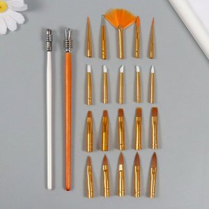 Инструмент для творчества набор 22 предмета (2 держателя + 20 насадок), 2x12.5x29.5 см