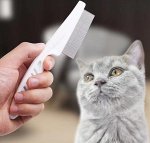 Расческа для шерсти с эргономичной ручкой, 15 см, микс цветов