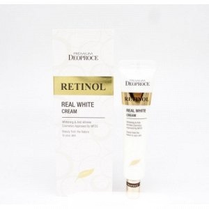 Deoproce Premium Retinol Real White Cream - Крем отбеливающий от морщин для области глаз, носагубных складок, лба и щёк