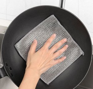 Салфетка металлическая для мытья посуды, 20х20, 1 шт