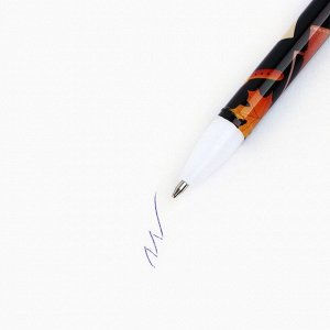 Ручка шариковая, синяя паста, пластиковая с колпачком, шариковая, 0.5 мм «Учителю: Классный учитель»