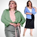 Леди Мари. Базовые хлопковые рубашки Size+