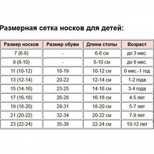 Размерная сетка