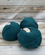 Пряжа для вязания 50 гр, Jeans 55% хлопок, 45% полиакрил 160м/50г Морская волна