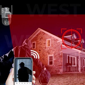 Умная iP камера на солнечной батарее, 2 объектива, 4G Wireless Solar Battery Camera