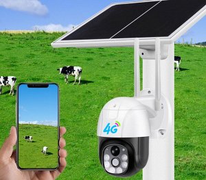 Умная iP камера на солнечной батарее, 4G Wireless Solar Battery Camera
