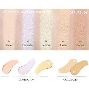 Палетка консилеров и корректоров CLIO Kill Cover Founwear Conceal Palette #Pure Joy, 6г