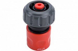 Быстросъемный соединитель с автостопом GRINDA GC-34A, для шланга 3/4″