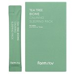 (Набор) Успокаивающая ночная маска FarmStay Tea Tree Biome Calming Sleeping Pack, 4мл*20шт