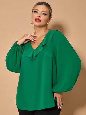 Блузка 0059-26 изумрудно-зелёный