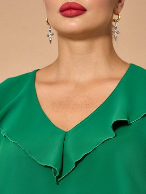 Блузка 0059-26 изумрудно-зелёный