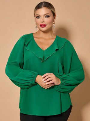 Блузка 0059-26 изумрудно-зелёный