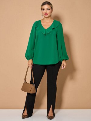 Блузка 0059-26 изумрудно-зелёный