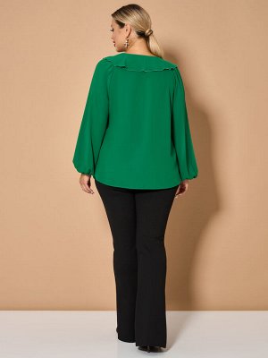 Блузка 0059-26 изумрудно-зелёный