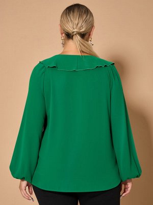 Блузка 0059-26 изумрудно-зелёный