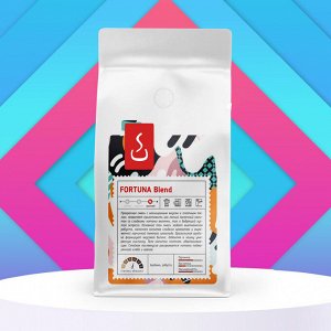Кофе в зернах и молотый ФОРТУНА смесь Арабика 50% Робуста 50%,  500г