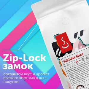 Кофе в зернах и молотый ФОРТУНА смесь Арабика 50% Робуста 50%,  500г