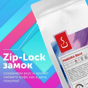 Кофе в зернах и молотый ПАНДОРА смесь Арабика 30% Робуста 70%,  500г