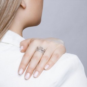 Кольцо в виде короны с фианитами арт кс-433