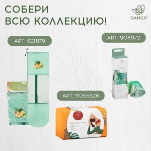 Коврик для йоги Sangh Tropics, нескользящий, 183x61x0.6 см, цвет зелёный