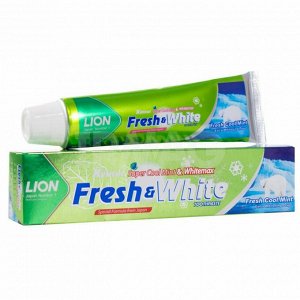 LION "Фреш энд Вайт" Зубная паста 160гр "Fresh Cool Mint" мятная свежесть