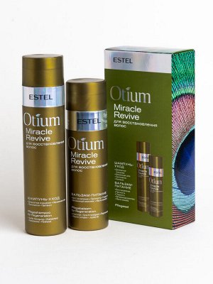 Эстель Набор для женщин для ухода за волосами Estel OTIUM MIRACLE REVIVE для восстановления волос шампунь 250 мл, бальзам 200 мл Эстель