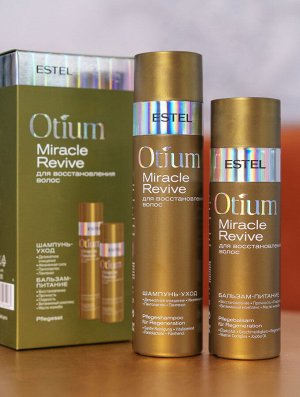 Эстель Набор для женщин для ухода за волосами Estel OTIUM MIRACLE REVIVE для восстановления волос шампунь 250 мл, бальзам 200 мл Эстель